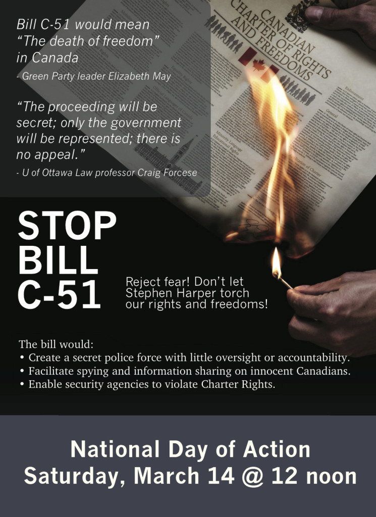 Stop Bill C-51! National Day of Action